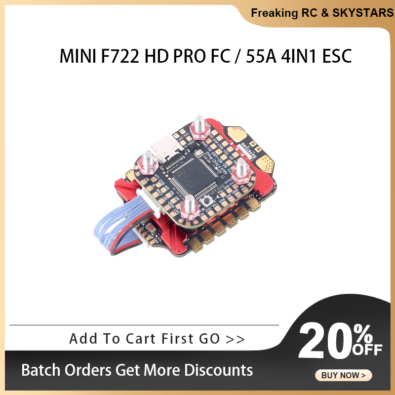 Foxeer Reaper F4 128K 65A Esc - SKYSTARS F722FC &AM32 55A 4IN1 ESC