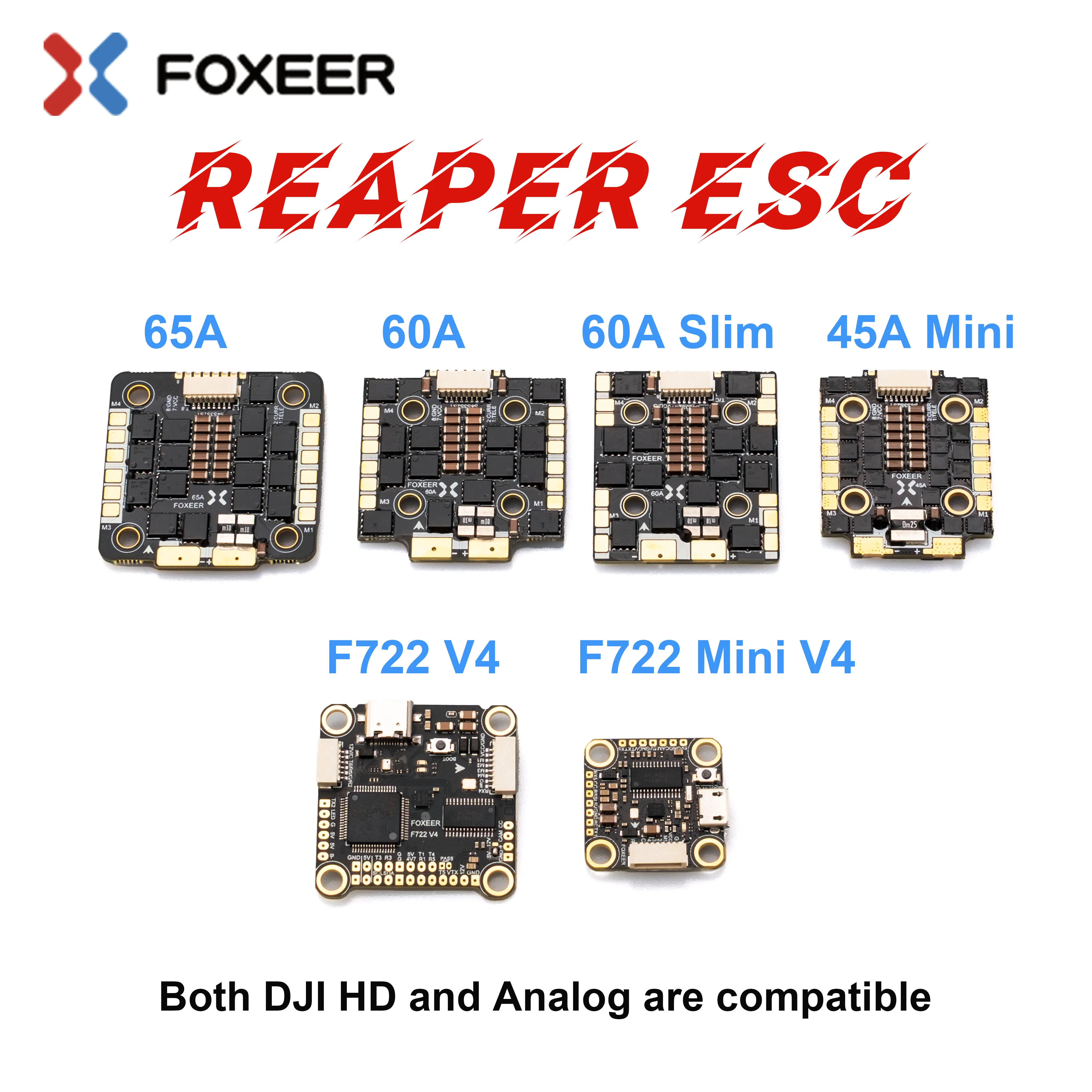 Foxeer Reaper F4 128K 45A 60A  - огляд і ціна Foxeer Reaper F4 128K 65A Esc
